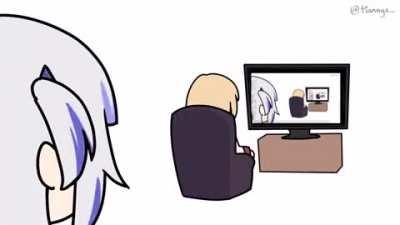 Ame watching Ame x8 (Volume Warning)