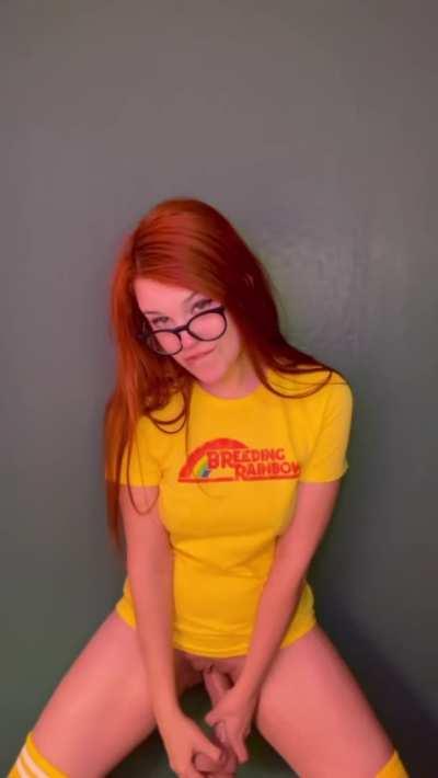 I thought my Breeding Rainbow shirt might be good fuckdoll attire