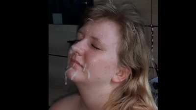 insane thick load of cum. it just keeps hanging from the chin