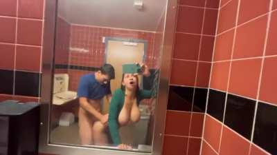 fucking in a public bathroom