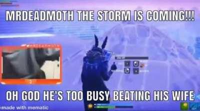 he died in fortnite so sad (rule)