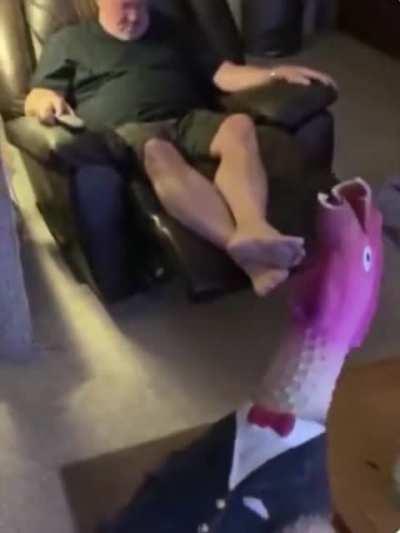 Scared man screaming