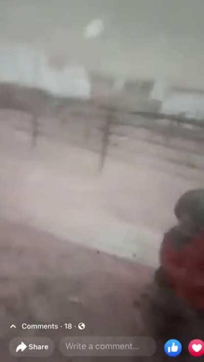 A tornado hit an Estelline, South Dakota dairy and one of its employees caught this footage. Footage is from Ale Islas.