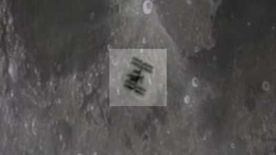 ISS transit of the moon, 13 June 2022. #NASAMoonSnap