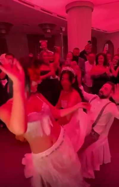 to get a dancer to sit on your lap in front of your wife