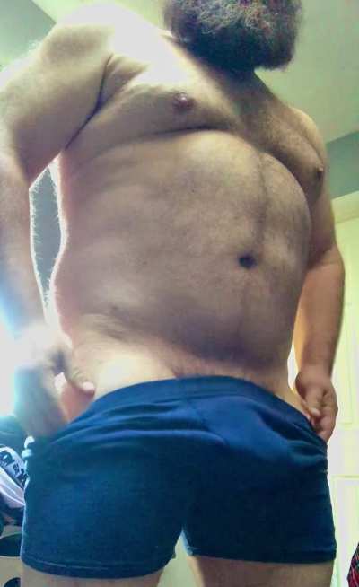 The step dad next door caught you watching him so he showed off a little