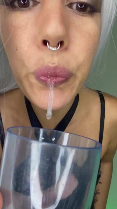 Open your mouth and drink this, obey your goddess