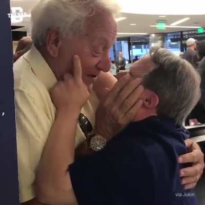 An 88-year-old dad is reunited with his 53-year-old down syndrome son after spending a week apart for the first time ever.