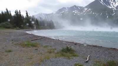 Katabatic winds in Kluane national park, Yukon, Canada