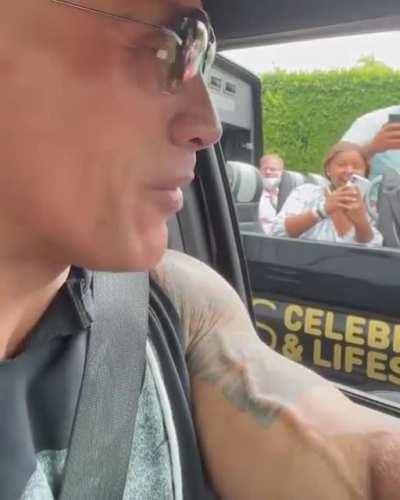 The Rock Surprises A Tour Bus Looking To Catch A Glimpse Of The Rock...