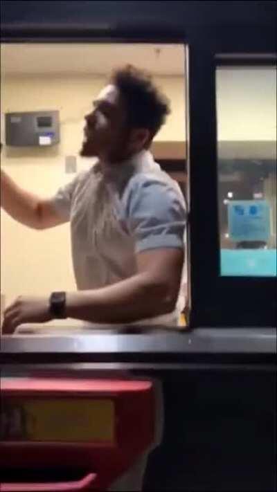 Manager at a McDonalds freaks out at rude customers.
