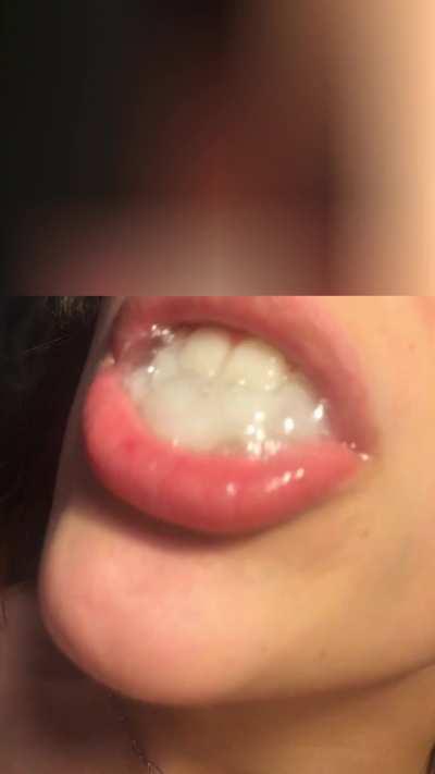 Swallowing a delicious cum load again :)