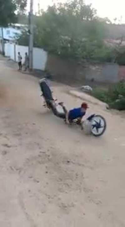 This one knows how to ride a motorcycle