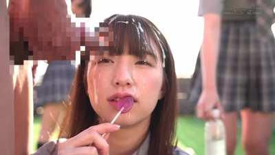 Student tastes a lollipop 🍭