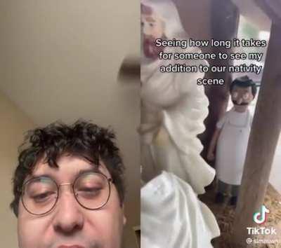 When your grandma doesn't have enough figurines for her nativity scene.