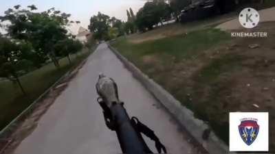 Footage from Myanmar, self defense forces attack a police station. 11 cops are reported to have been killed and prisoners have been taken.