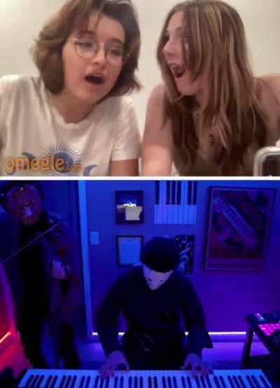 These guys surprise two girls with River Flows in You performance on Omegle