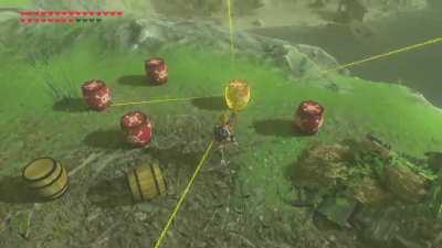 Link and bomb barrels, name a better duo…