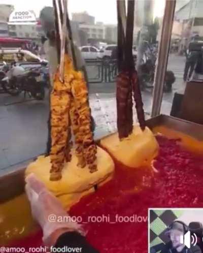 Melted butter…with a bit of kebab meat for seasoning