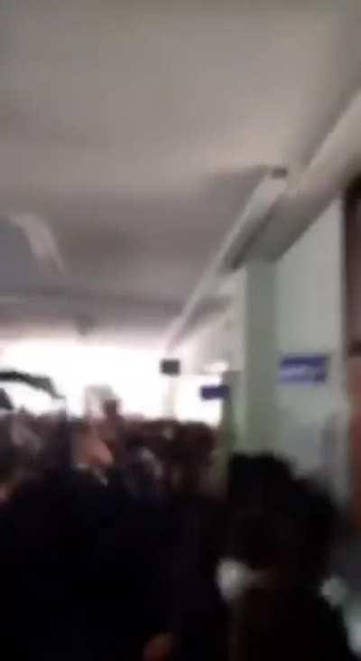 IRAN: High school girls take over their school, remove head coverings, jump up and down and chant 