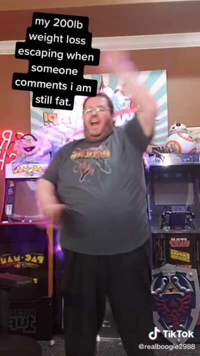 Celebrating being 350 pounds three years after weight loss surgery on Tik Tok