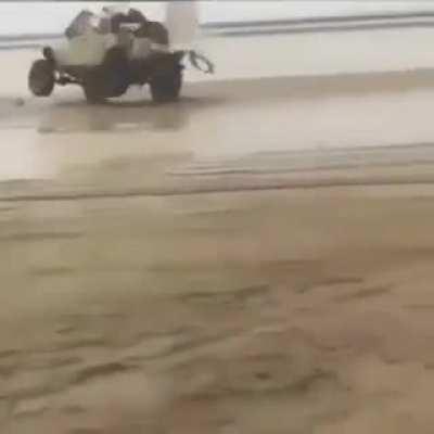 This is why we don't drift on the beach kids