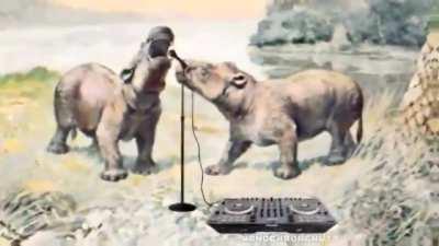 Person requesting images of animals with their mouths open from the Cenozoic era