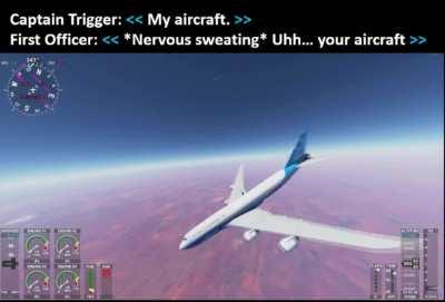 Trigger except he takes a job at Osean Airlines after the war