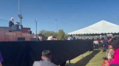 During Biden's apology to Native Americans today a woman in the audience interrupts shouting 