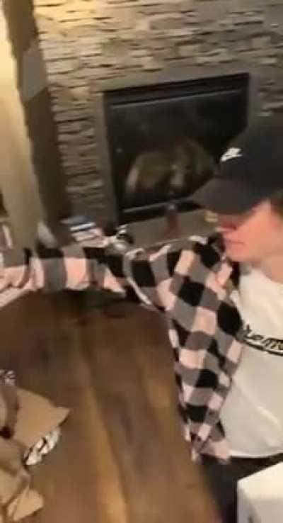 Guy's Mouth Lights Up...............