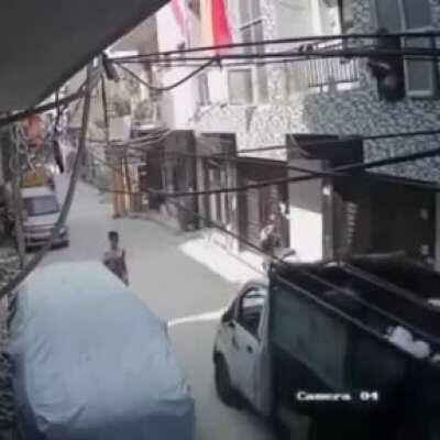 To throw a trash bag