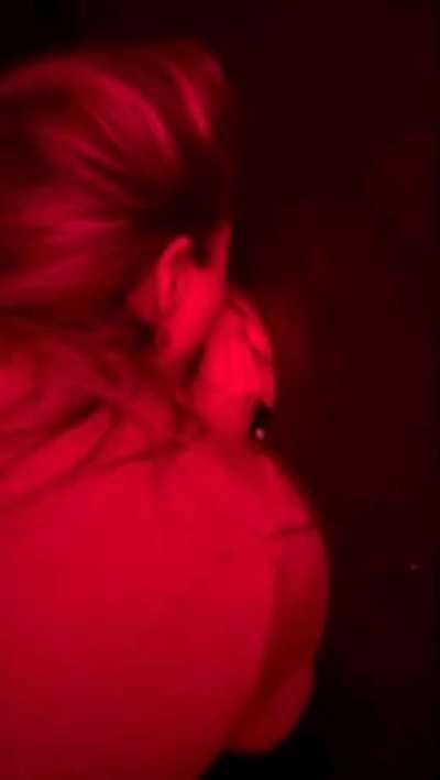 This cock was so big I couldn’t resist sucking it through a hole in the wall. While my husband graciously filmed.