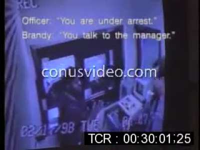 In 1998, Officer Michael McDonald loses track of his money, blames teenage Wendy's worker, pepper sprays & arrests her, she was asthmatic. Thankfully he was fired.