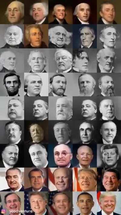 [OC] When you learn what AI can do, you dance 45 presidents with it