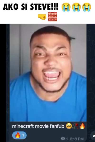 my bbf (bong bong farcos) sent me this minecraft movie fandub he made