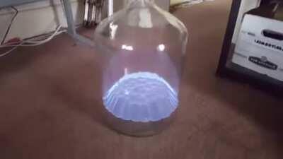 Alcohol vapor in a bottle