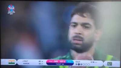 Koach reacting to Rauf's 148 KPH bullet.