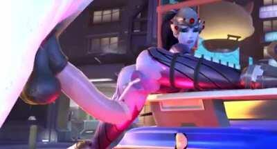 The stallion made a vaginal cum shot on Widowmaker (thebartender)