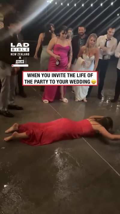 when you invite the life of party to your wedding