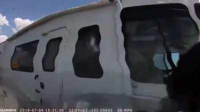 US: Car hits a RV