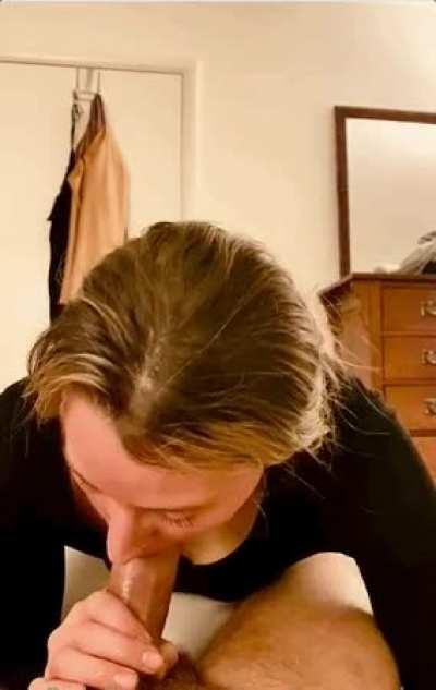 She asked if she could practice taking me deeper into her mouth...the answer is always yes 😜