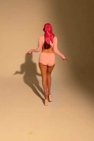 Millie in pink outfit for Florence by Mills Fashion