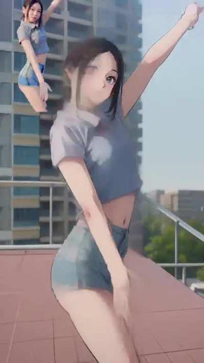 Someone transforming real person dancing to animation using stable diffusion and multiControlNet