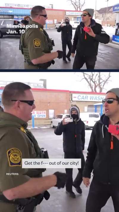 Several people confronted Border Patrol personnel at a gas station in Minneapolis, after agents stopped a man pumping gas and demanded proof of citizenship.