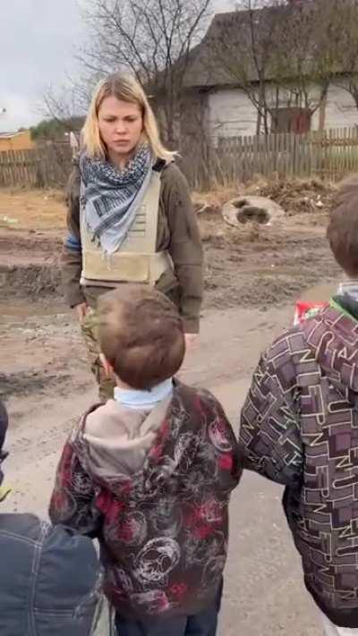 Brave Little Ukranian warriors getting a snack