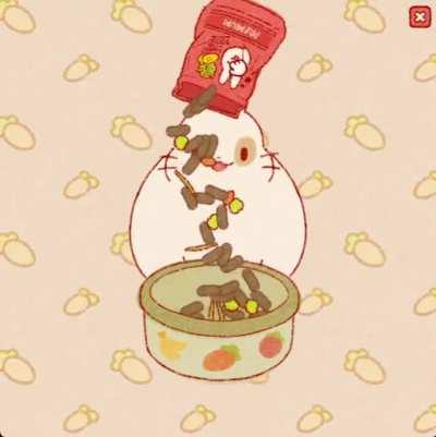 Feeding my (virtual 🥺) bun