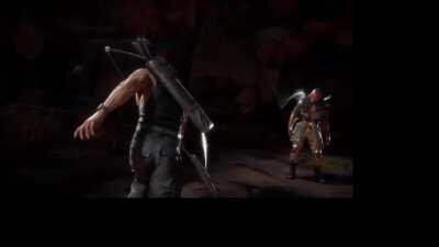 Rambo's Fatal Blow and Fatality compares with possible referenced scenes in the Rambo movies