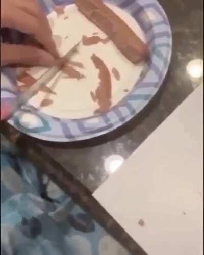 made a spotify code from sausage