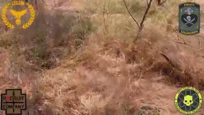 Volunteer of the International Legion used a Carl Gustaf to engage Russian infantry position in the Zaporizhzhia direction. November, 2025.