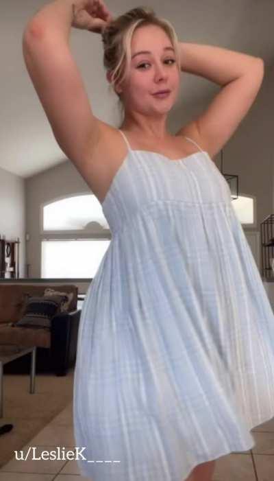 I never wear anything under my dress 👗